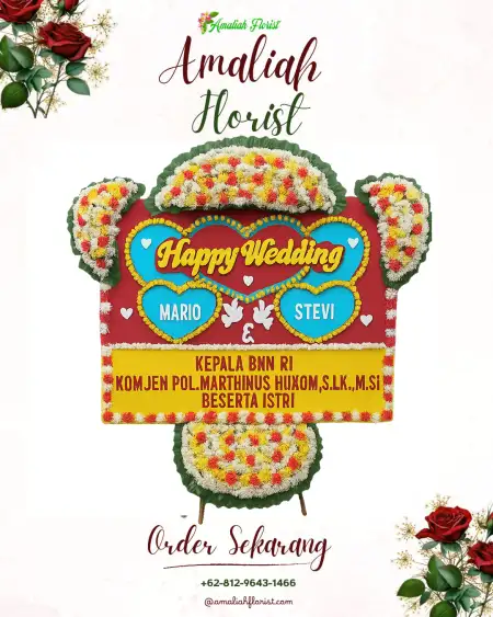 Papan Bunga Pernikahan Way Petai